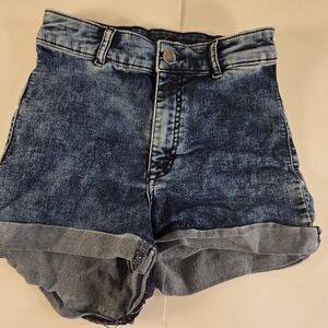 Divided Blue Jean Shorts